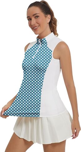 Women's Sleeveless Golf Shirts Moisture Wicking Tank Top Printed Polo Tennis Athletic Running Shirt in Saudi Arabia