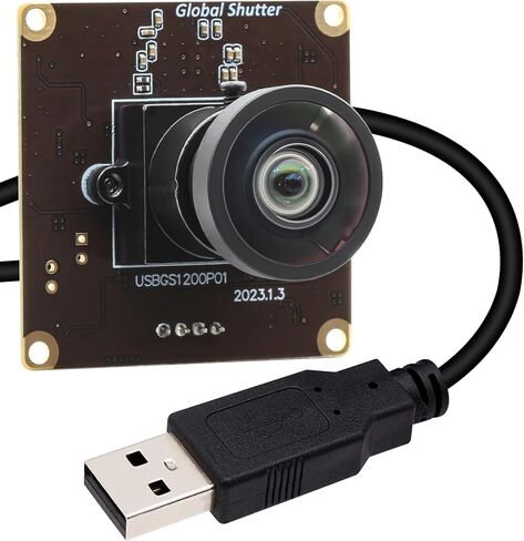 SVPRO 2MP Global Shutter USB Camera Board 90fps High Speed Webcam Module with Distortion-Free 120 Degree Wide Angle Slow Motion Camera 1920x1200 AR0234 Camera for Computer, Laptop, Android Device in Saudi Arabia