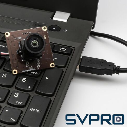 SVPRO 2MP Global Shutter USB Camera Board 90fps High Speed Webcam Module with Distortion-Free 120 Degree Wide Angle Slow Motion Camera 1920x1200 AR0234 Camera for Computer, Laptop, Android Device in Saudi Arabia