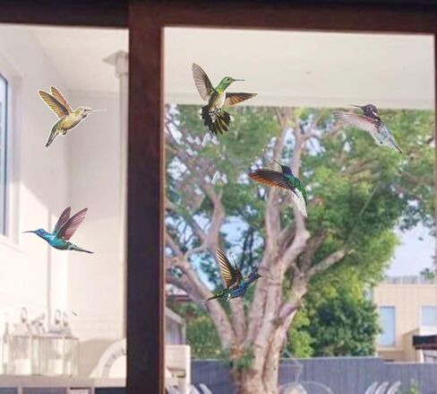 ملصقات نافذة الطيور المضادة للتصادمات، باب زجاجي لحماية الطيور وحفظها، الطائر الطنان (6 قطع) in Kuwait