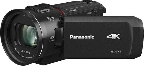 Panasonic VX1 4K Ultra HD 24x Leica Dicomar Lens 1/2.5-Inch Sensor Camcorder Bundle with 64GB SD Card and Tripod (3 Items) in Saudi Arabia