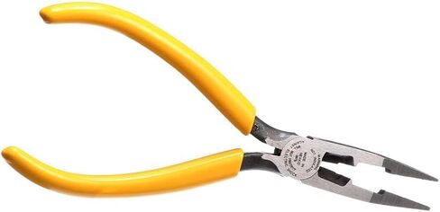 Klein Tools VDV026-049 Crimping Long Nose Pliers With Curved Handles, Grooved Jaws and Induction Hardened Steel in Saudi Arabia