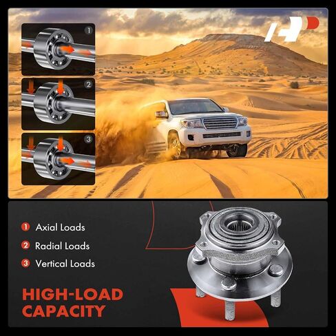 A-Premium 2 × محمل العجلة الخلفية ومجموعة المحور مع حلقة ABS و5 عروة متوافقة مع Toyota Avalon 1995-2004، Camry 1997-2001، Solara 1999-2003، FWD ومع ABS رباعي العجلات in Saudi Arabia