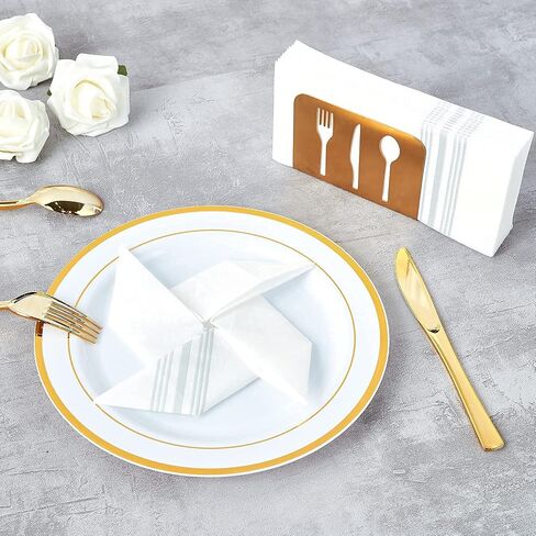 Vplus 150 Pack Guest Towels Disposable Bathroom, Decorative Bathroom Napkins, Soft, and Absorbent Disposable Paper Hand Towel for Dinners, Kitchen, Parties, Weddings, Christmas Party in Saudi Arabia