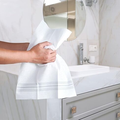 Vplus 150 Pack Guest Towels Disposable Bathroom, Decorative Bathroom Napkins, Soft, and Absorbent Disposable Paper Hand Towel for Dinners, Kitchen, Parties, Weddings, Christmas Party in Saudi Arabia