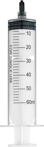 12 Pack 60ml Syringes with 16Gx1.0'' Blunt Tip Fill Needles and Storage Caps(Luer Lock)-Dozen Pack in Kuwait