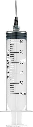 12 Pack 60ml Syringes with 16Gx1.0'' Blunt Tip Fill Needles and Storage Caps(Luer Lock)-Dozen Pack in Kuwait