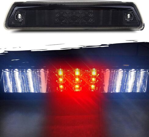 ضوء الفرامل الثالث مناسب لفورد F-150 2009-2014 ضوء إيقاف عالي LED لسقف الكابينة الخلفي في المنتصف جبل الفرامل إيقاف الذيل ضوء البضائع (كروم + عدسة شفافة) in Kuwait