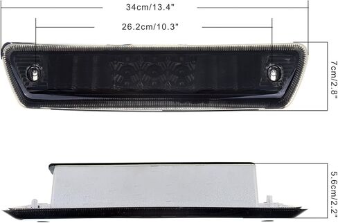 ضوء الفرامل الثالث مناسب لفورد F-150 2009-2014 ضوء إيقاف عالي LED لسقف الكابينة الخلفي في المنتصف جبل الفرامل إيقاف الذيل ضوء البضائع (كروم + عدسة شفافة) in Kuwait