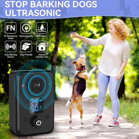 Anti Barking Device - 50 Ft Rechargeable bark box, 3 Adjustable Levels, bark box for barking dogs, stop dog barking device, Safe Dog Bark Training Device for Indoor & Outdoor Ultrasonic Dog Deterrent in Saudi Arabia