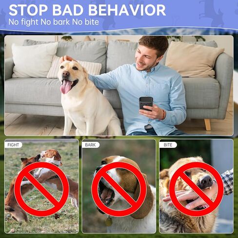 Anti Barking Device - 50 Ft Rechargeable bark box, 3 Adjustable Levels, bark box for barking dogs, stop dog barking device, Safe Dog Bark Training Device for Indoor & Outdoor Ultrasonic Dog Deterrent in Saudi Arabia