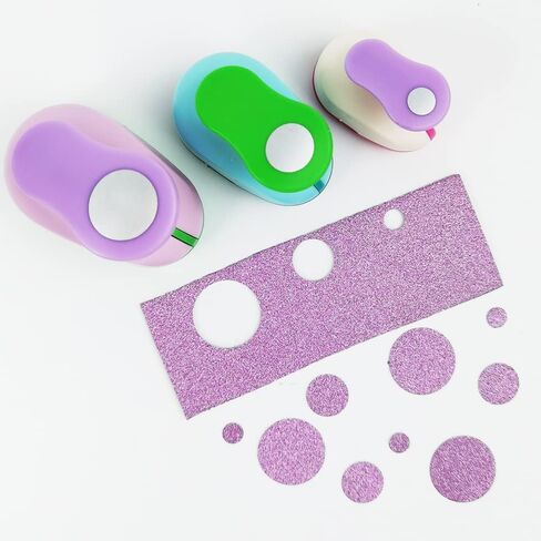 خرامة ثقب الحرف، 3 قطع ملونة صغيرة مستديرة لخرامة الورق أشكال ثقب دائري لبطاقات القصاصات هواية الحرف اليدوية ألبوم الصور DIY صياغة الأطفال (8 مم 15 مم 25 مم لون عشوائي) in Kuwait