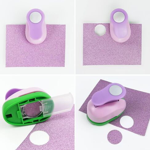 خرامة ثقب الحرف، 3 قطع ملونة صغيرة مستديرة لخرامة الورق أشكال ثقب دائري لبطاقات القصاصات هواية الحرف اليدوية ألبوم الصور DIY صياغة الأطفال (8 مم 15 مم 25 مم لون عشوائي) in Kuwait