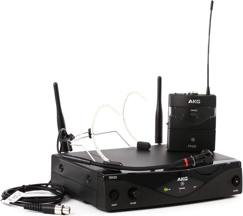 AKG Pro Audio WMS420 Vocal Set Band A Wireless Microphone System with SR420 Stationary Receiver, and HT420 Handheld Transmitter in Saudi Arabia