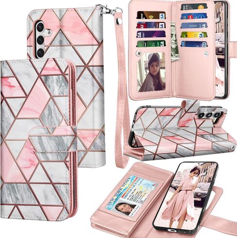 Galaxy S24 Plus Case, Galaxy S24+ Wallet Case, Tekcoo Luxury PU Leather ID Cash Credit Card Slots Holder Carrying Folio Flip Cover [Detachable Magnetic Hard Case] for Samsung S24 Plus 5G [Black] in Saudi Arabia