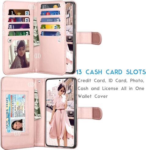 حافظة Galaxy S24 Plus، حافظة محفظة Galaxy S24+، Tekcoo الفاخرة من جلد البولي يوريثان، فتحات لبطاقات الائتمان النقدية، حامل غطاء قلاب قابل للطي [حافظة صلبة مغناطيسية قابلة للفصل] لهاتف Samsung S24 Plus 5G [أسود] in Kuwait