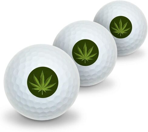 GRAPHICS & MORE Marijuana Leaf Design Cannabis Pot Novelty Golf Balls 3 Pack in Saudi Arabia