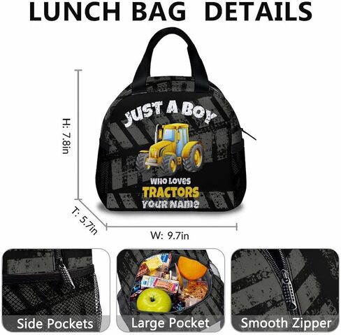 School Backpack for Boys - Tractor Backpack for Kids Student 17" Lightweight Black Bookbag for School Schoolbag Elementary, Boys Backpacks Ages 6-8 in Saudi Arabia