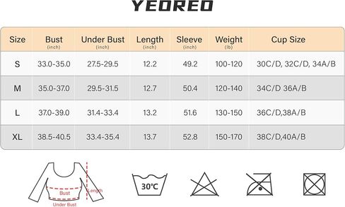 YEOREO Kyla Women Crop Top Long Flare Sleeve Padded Sports Low Medium Impact Yoga Shirt Workout in Saudi Arabia