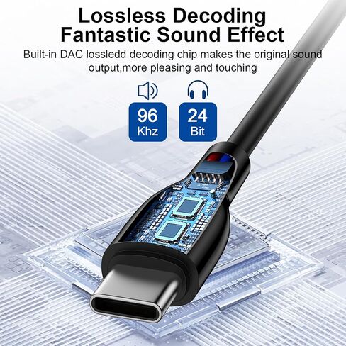 USB C إلى 3.5 ملم محول صوت سامسونج، نوع C إلى Aux Audio Dongle كابل سلك أنثى محول مقبس سماعة الرأس لهاتف Samsung Galaxy A15/A55/A54/A35/S24 Ultra/S23/S22/S21/S20/iPhone 15 Pro Max/Pixel 8a /8/7/6/5 in Saudi Arabia