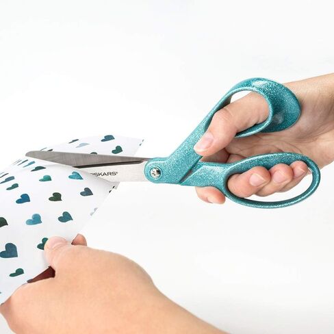 Fiskars Premier 8in Bent Sparkle Scissors Tide Blue in Saudi Arabia