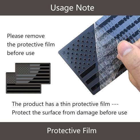 عبوتان من ملصقات شعار العلم الأمريكي، ملصقات معدنية منقوشة ثلاثية الأبعاد لعلم الولايات المتحدة الأمريكية، ملصق ممتص للصدمات صغير مقاس 5 × 3 بوصة متوافق مع الشاحنات، وRV، وسيارات الدفع الرباعي، والدراجات النارية والمزيد (يسار ويمين) (أسود) in Kuwait