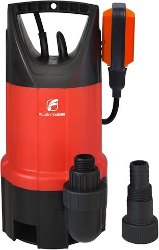 مضخة مستنقع FLUENTPOWER 3/4HP مضخة غاطسة 3300GPH، تصريف المياه النظيفة/القذرة للطابق السفلي من قبو الفيضانات وحمام السباحة والحديقة وحوض الاستحمام الساخن، التشغيل اليدوي التلقائي أو المستمر عن طريق مفتاح تعويم in Kuwait