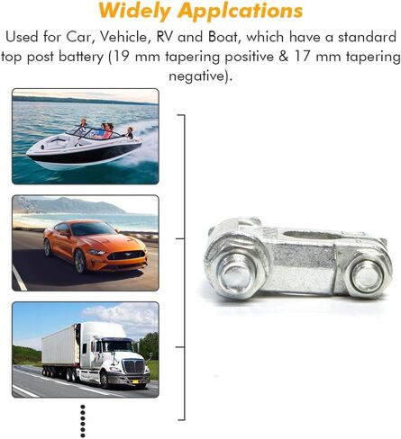 نهاية محطات البطارية العلوية للمركبات البحرية قارب RV السلبية والإيجابية 2 قطعة in Kuwait