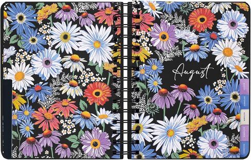 Vera Bradley 2024-2025 Medium Planner Daily Weekly & Monthly, 17 Month Hardcover Agenda Dated Aug 2024-Dec 2025, Cute Planner with Stickers, Pockets, & Spiral Binding, Daisy Fields Bright in Saudi Arabia