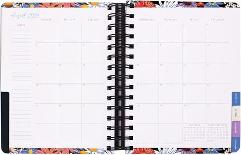 Vera Bradley 2024-2025 Medium Planner Daily Weekly & Monthly, 17 Month Hardcover Agenda Dated Aug 2024-Dec 2025, Cute Planner with Stickers, Pockets, & Spiral Binding, Daisy Fields Bright in Saudi Arabia