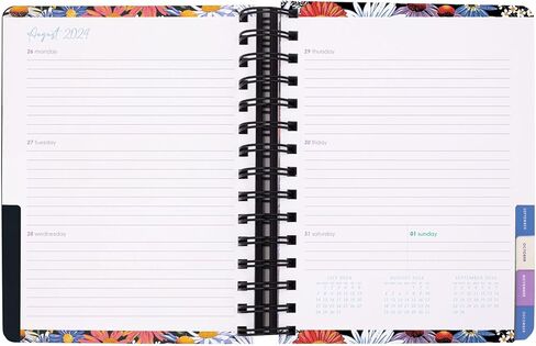 Vera Bradley 2024-2025 Medium Planner Daily Weekly & Monthly, 17 Month Hardcover Agenda Dated Aug 2024-Dec 2025, Cute Planner with Stickers, Pockets, & Spiral Binding, Daisy Fields Bright in Saudi Arabia