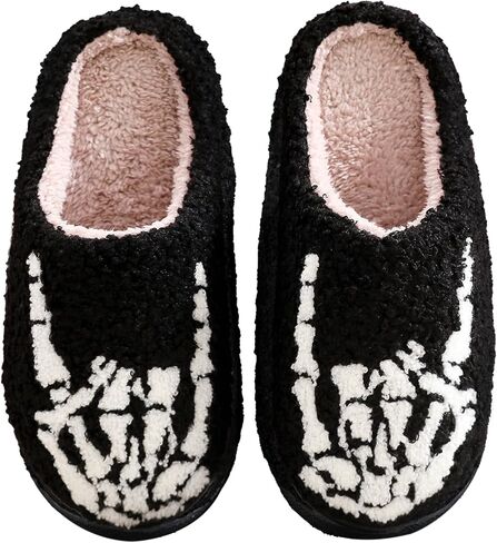 Afellicy Halloween Slippers for Women Holiday Gifts House Home Bedroom Slipper Memory Foam Retro Indoor Outdoor Shoes in Saudi Arabia