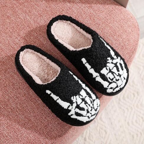 Afellicy Halloween Slippers for Women Holiday Gifts House Home Bedroom Slipper Memory Foam Retro Indoor Outdoor Shoes in Saudi Arabia