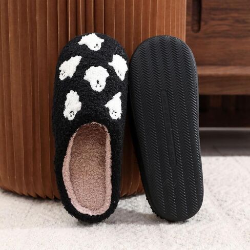 Afellicy Halloween Slippers for Women Holiday Gifts House Home Bedroom Slipper Memory Foam Retro Indoor Outdoor Shoes in Saudi Arabia