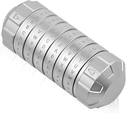 صناديق ألغاز Cryptex، قفل Cryptex صغير من Da Vinci Code مع مقصورات مخفية، هدايا عيد ميلاد لغز عيد الحب لصديقتها، صندوق غامض للرجال، نحاسي، كبير in Kuwait