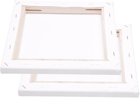 Blank Canvas Board Wooden Framed for Painting DIY Paint by Numbers Kits Oil Painting 2 Pieces Pack (8x8 inch) in Kuwait