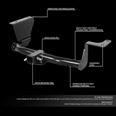 DNA Motoring TH-N-011 2'' Class 3 Heavy Duty Steel Tow Hitch Receiver with Hitch Lock Pin Compatible with 07-11 Honda CR-V in Saudi Arabia