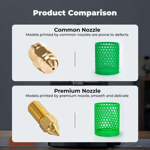 فوهات Creality Ender 3 V3 SE الرسمية، 8 قطع فوهات نحاسية عالية السرعة 0.25/0.4/0.6/0.8 مم فوهات طابعة ثلاثية الأبعاد 300 درجة مئوية مقاومة لدرجات الحرارة العالية M6 Hotend Extruder Nozzle for Ender 5 S1/Ender 7 in Saudi Arabia