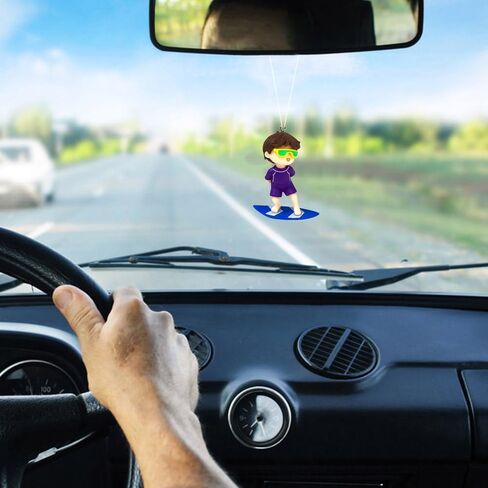 ZOSTLAND Cute Swing Ornament Car Auto Rear View Mirror Hanging Decoration Suspension Pendant Accessories Applicable to Car Truck Suv (Blue Diver) in Saudi Arabia