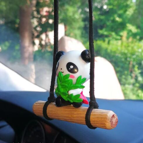ZOSTLAND Cute Swing Ornament Car Auto Rear View Mirror Hanging Decoration Suspension Pendant Accessories Applicable to Car Truck Suv (Blue Diver) in Kuwait