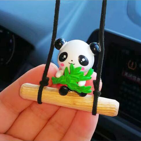 ZOSTLAND Cute Swing Ornament Car Auto Rear View Mirror Hanging Decoration Suspension Pendant Accessories Applicable to Car Truck Suv (Blue Diver) in Kuwait