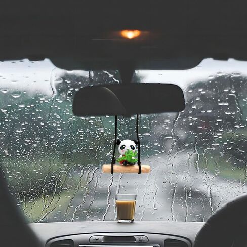 ZOSTLAND Cute Swing Ornament Car Auto Rear View Mirror Hanging Decoration Suspension Pendant Accessories Applicable to Car Truck Suv (Blue Diver) in Kuwait