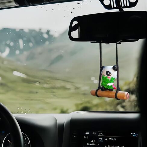 ZOSTLAND Cute Swing Ornament Car Auto Rear View Mirror Hanging Decoration Suspension Pendant Accessories Applicable to Car Truck Suv (Blue Diver) in Kuwait