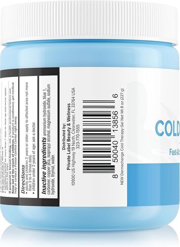 جل العلاج البارد للالتواء وتخفيف آلام العضلات - كريم استرخاء العضلات العلاجي مع المنثول المهدئ والمبرد - راحة فورية للساقين المضطربة والتهاب المفاصل (8 أونصة) in Kuwait