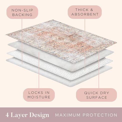 Lovewag Washable Pee Pads for Dogs | 2PCS 36" x 48" ANI Slip Reusable Pee Pads | Super Absorbent and Waterproof Puppy Pee Pads | Leak-Proof and Odor Control Dog Training Pads - Hana Blushing Rose in Saudi Arabia