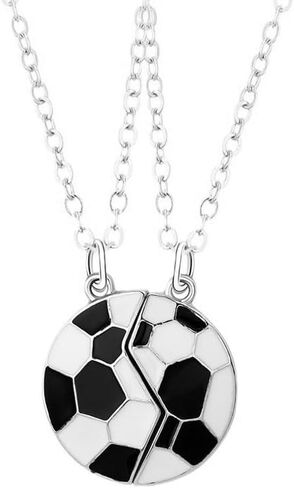 2 قطعة كرة القدم قلادة قلادة أفضل الأصدقاء مطابقة المغناطيسي BFF قلادة مجموعة لطيف الكرتون كرة القدم الصداقة لصق قلادة ل 2 سلسلة قابلة للتعديل الرياضة مروحة لاعب سحر مجوهرات هدايا للبنين بنات in Kuwait