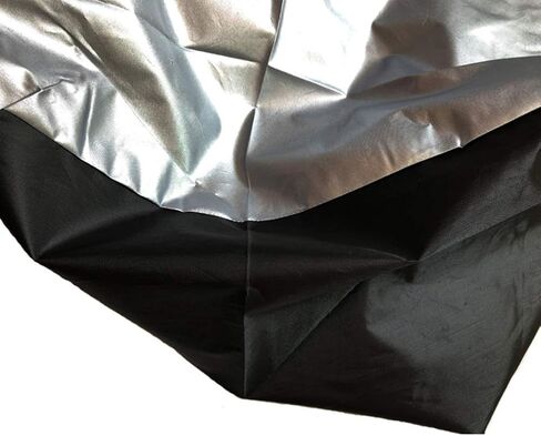 EKDJKK سيارة سوداء فضية 13-19 بوصة، 17-22 بوصة حقيبة غطاء عجلة الإطارات الاحتياطية مع مقابض حمل حقيبة تخزين حامي عجلة السيارة (65 سم) in Kuwait