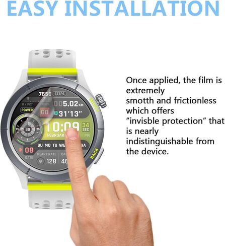 متوافق مع واقي شاشة الساعة الذكية Amazfit Cheetah Pro/Cheetah Round SmartWatch (3 عبوات) تغطية كاملة HD PET Film in Kuwait