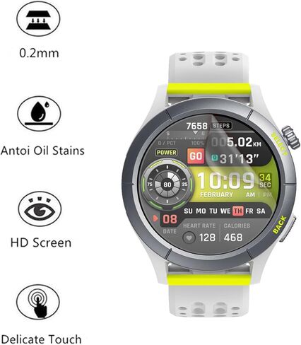 متوافق مع واقي شاشة الساعة الذكية Amazfit Cheetah Pro/Cheetah Round SmartWatch (3 عبوات) تغطية كاملة HD PET Film in Kuwait