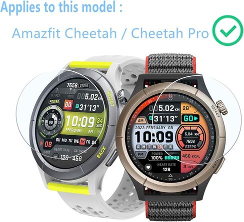 متوافق مع واقي شاشة الساعة الذكية Amazfit Cheetah Pro/Cheetah Round SmartWatch (3 عبوات) تغطية كاملة HD PET Film in Kuwait
